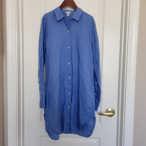 J. Crew Tops - NWOT J. Crew Linen Cotton Oversized Button Down Shirt beach coverup dress XXS